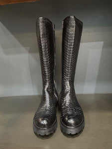 BOTTES EN PYTHON STRETCH NOIRES