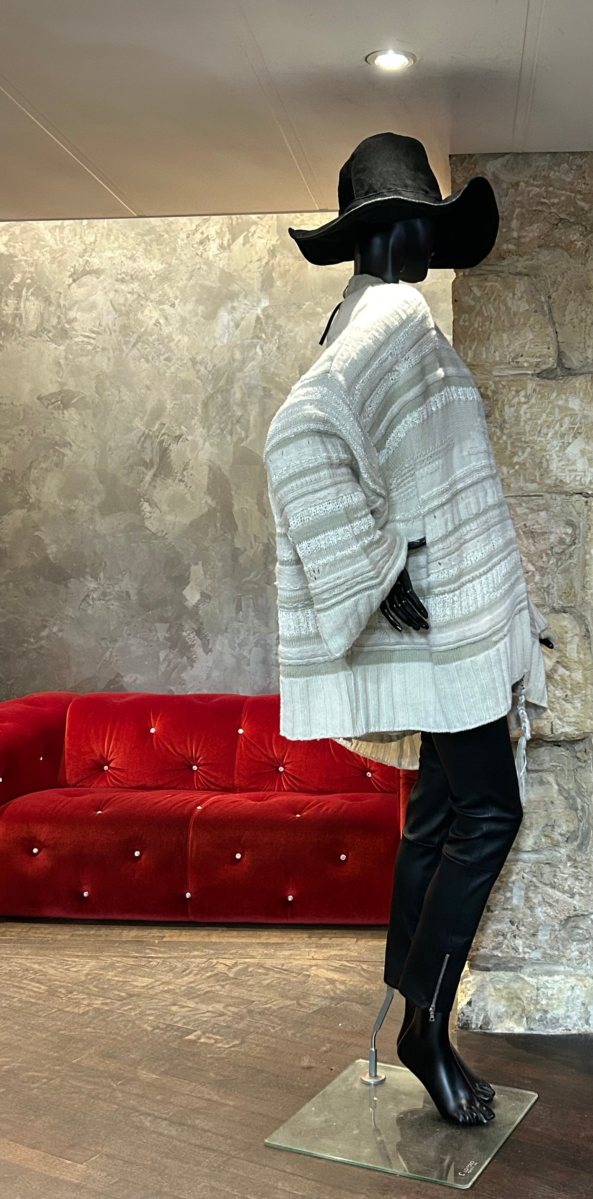 VESTE MAILLE OVER ZIPPEE