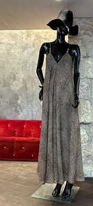 ROBE BRETELLES PERLES BOIS