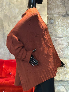 PULL OVER LONG AMARANTE