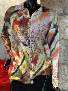 CARGIGAN A POIL CACHEMIRE MULTICOLORE