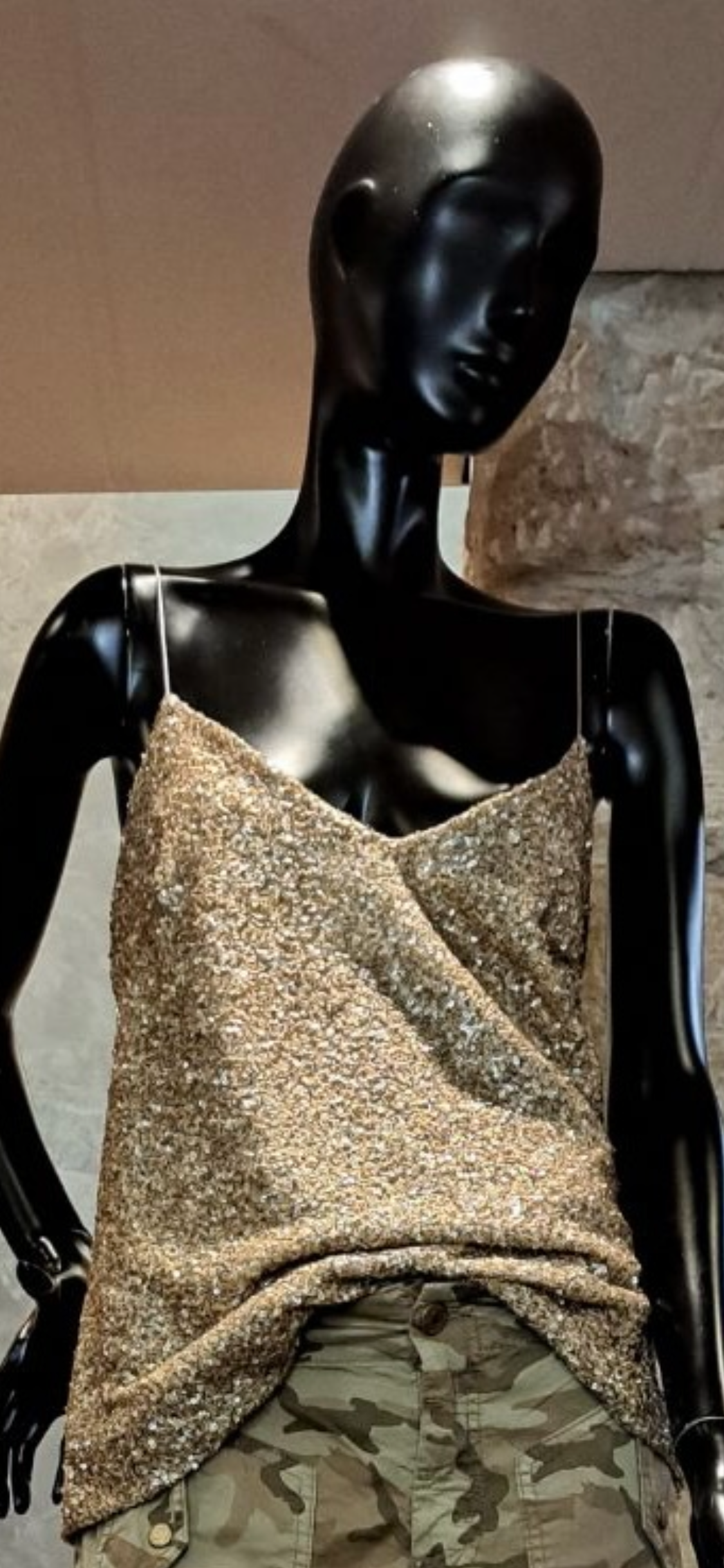 TOP SEQUINS DORÉ