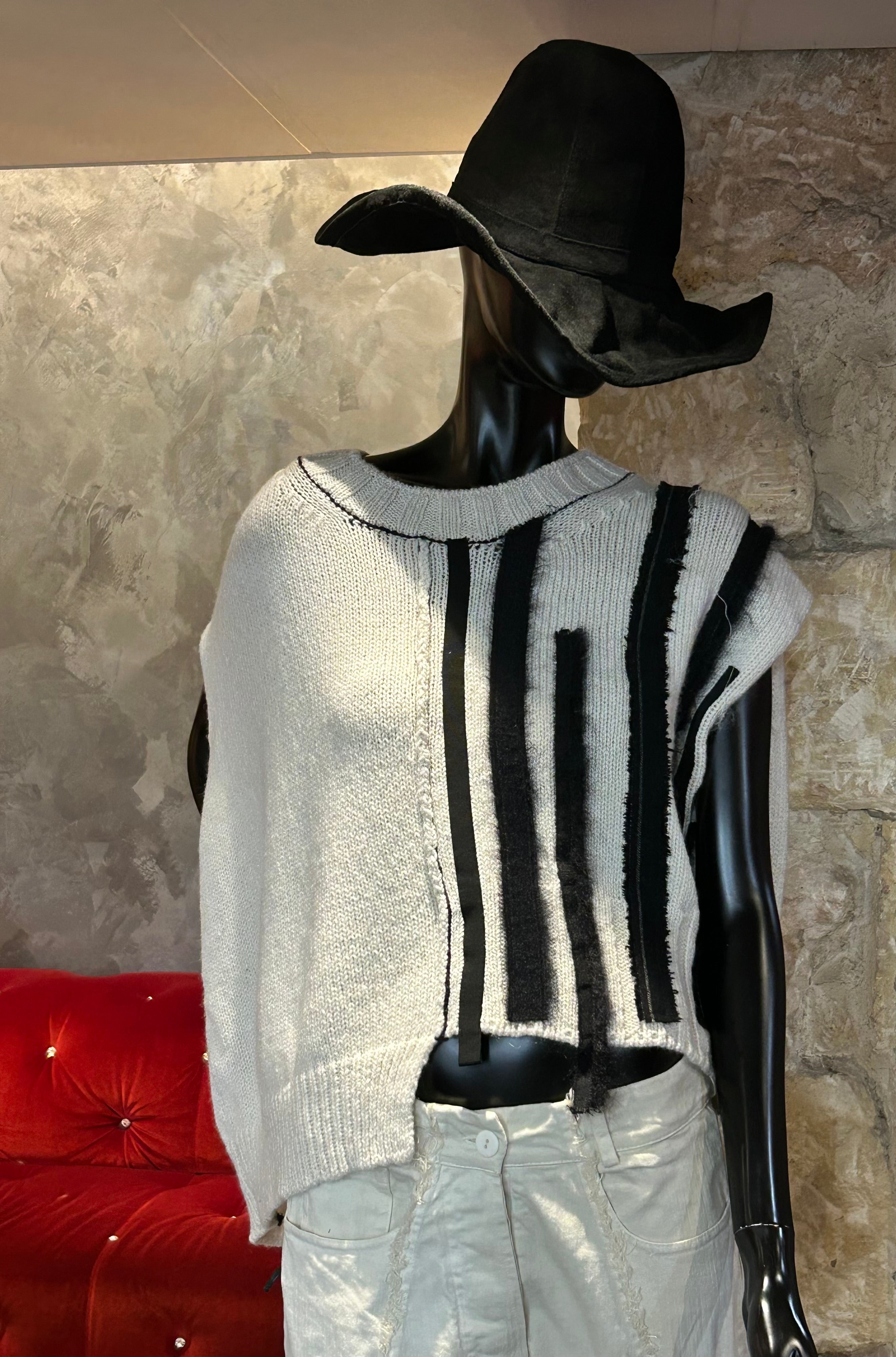 PULL SANS MANCHES BICOLORE