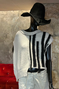 PULL SANS MANCHES BICOLORE