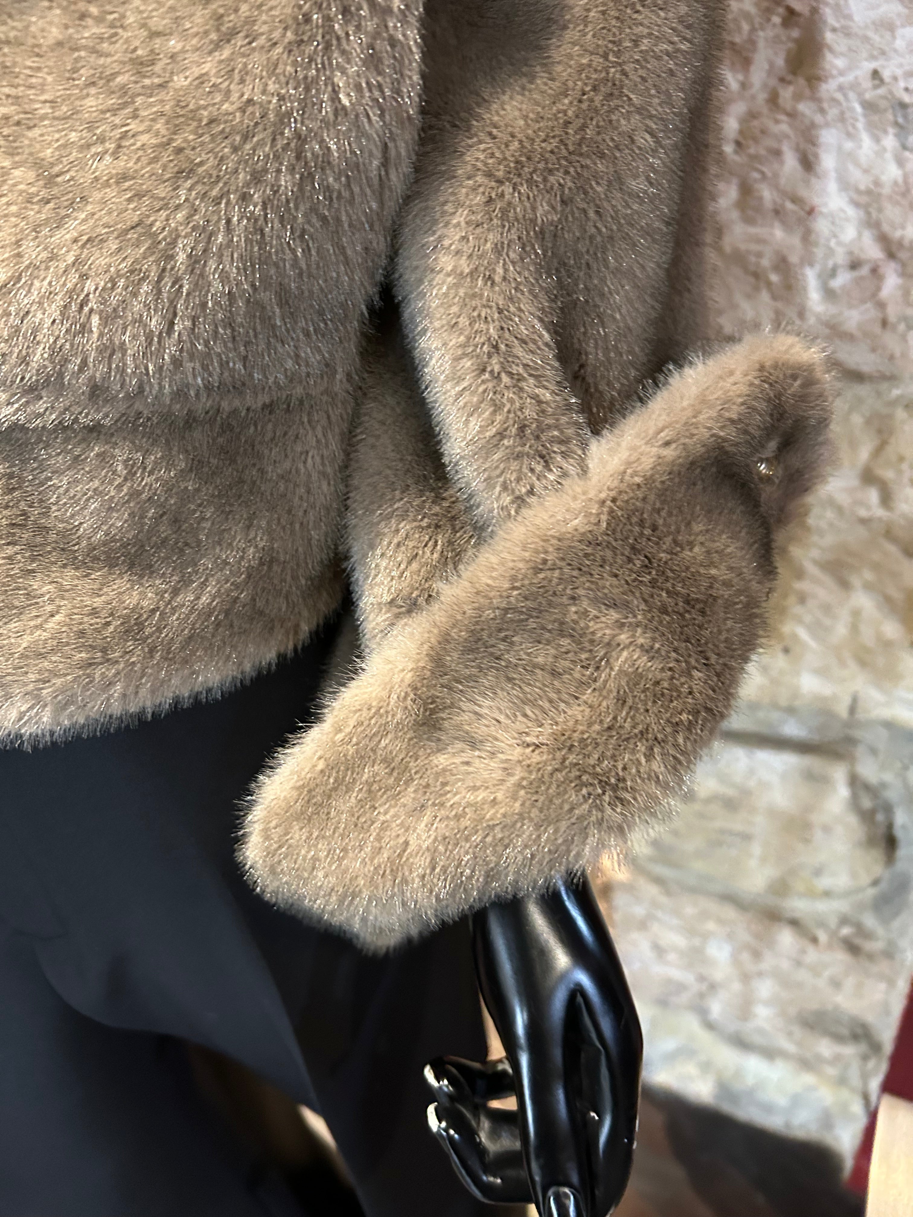 BLOUSON BOMBER FAUSSE FOURRURE