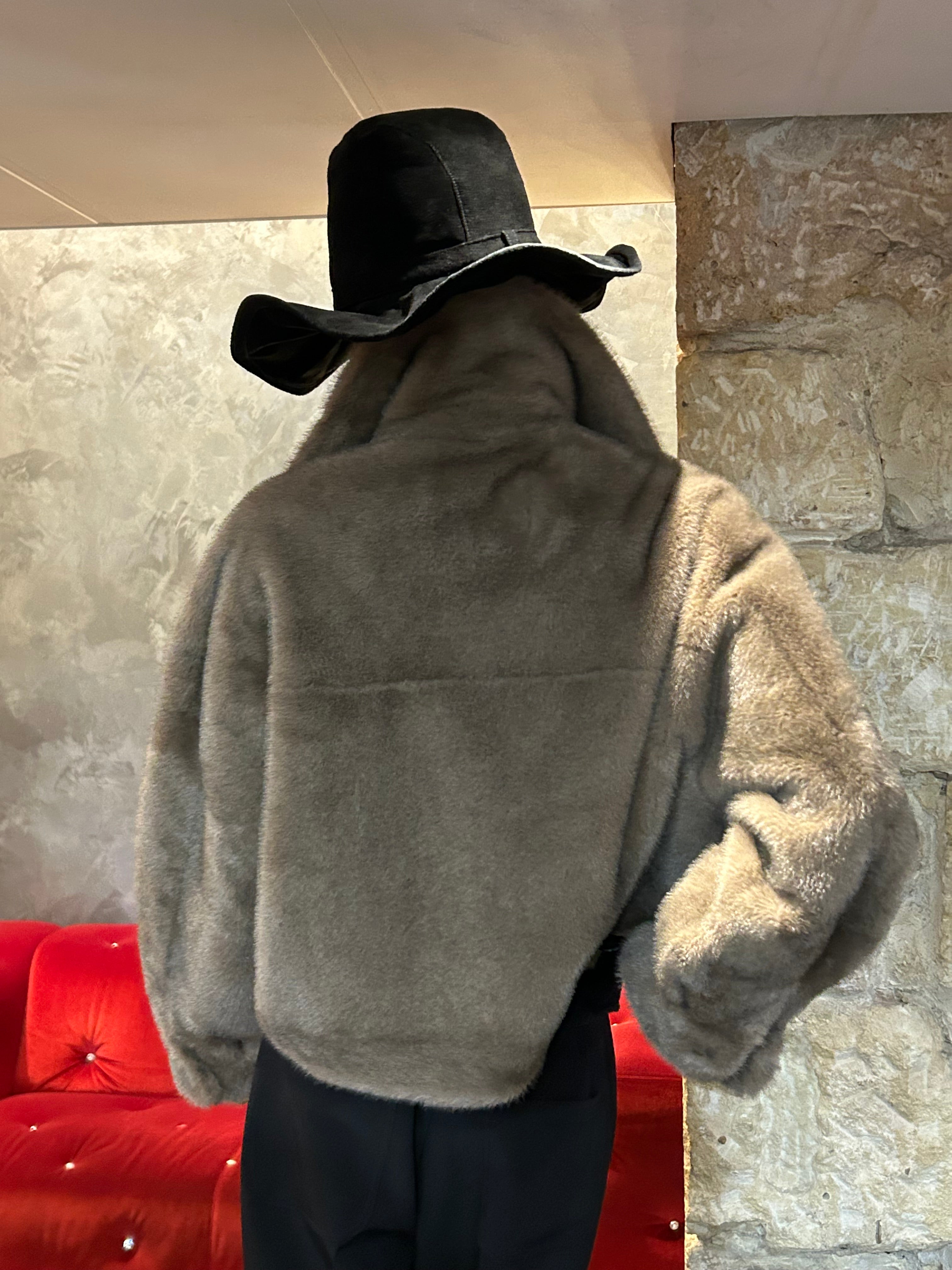 BLOUSON BOMBER FAUSSE FOURRURE