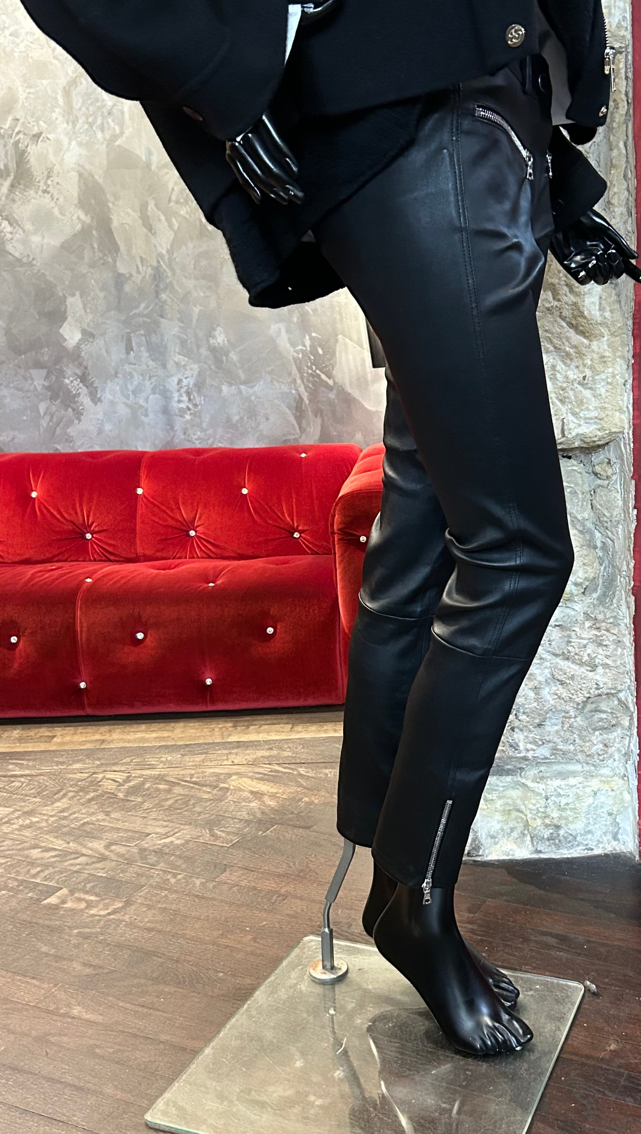 BIKER CUIR STRETCH VENTCOUVERT