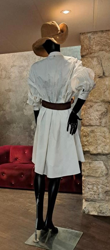 ROBE CHEMISE BLANC VANILLÉ