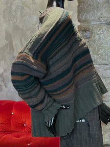 PULL COL ROND A BANDES