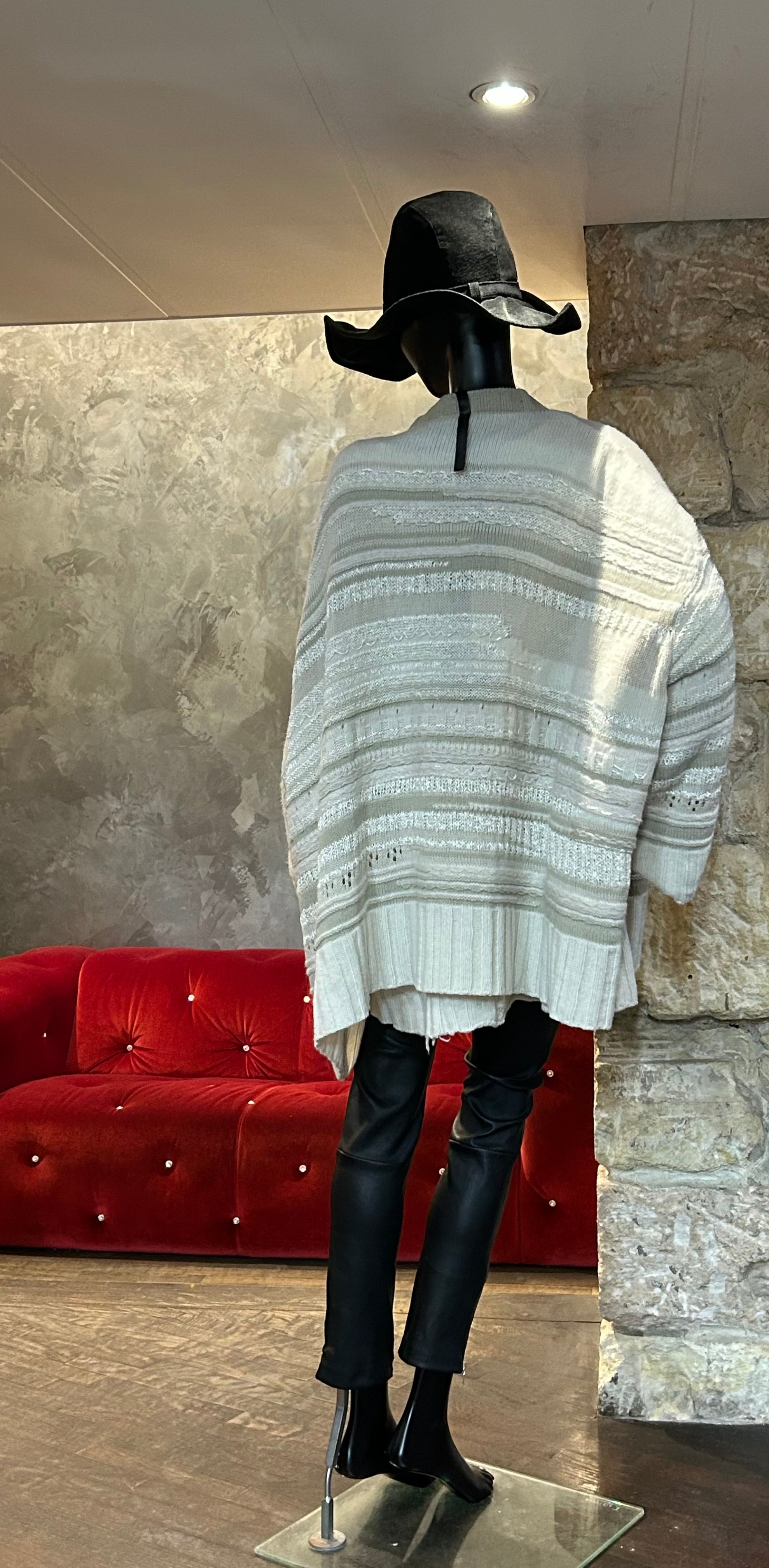 VESTE MAILLE OVER ZIPPEE