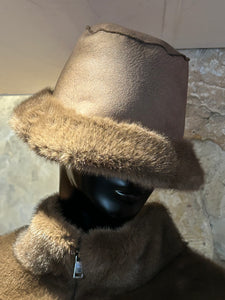 CHAPEAU CLOCHE FAUX VISON REVERSIBLE