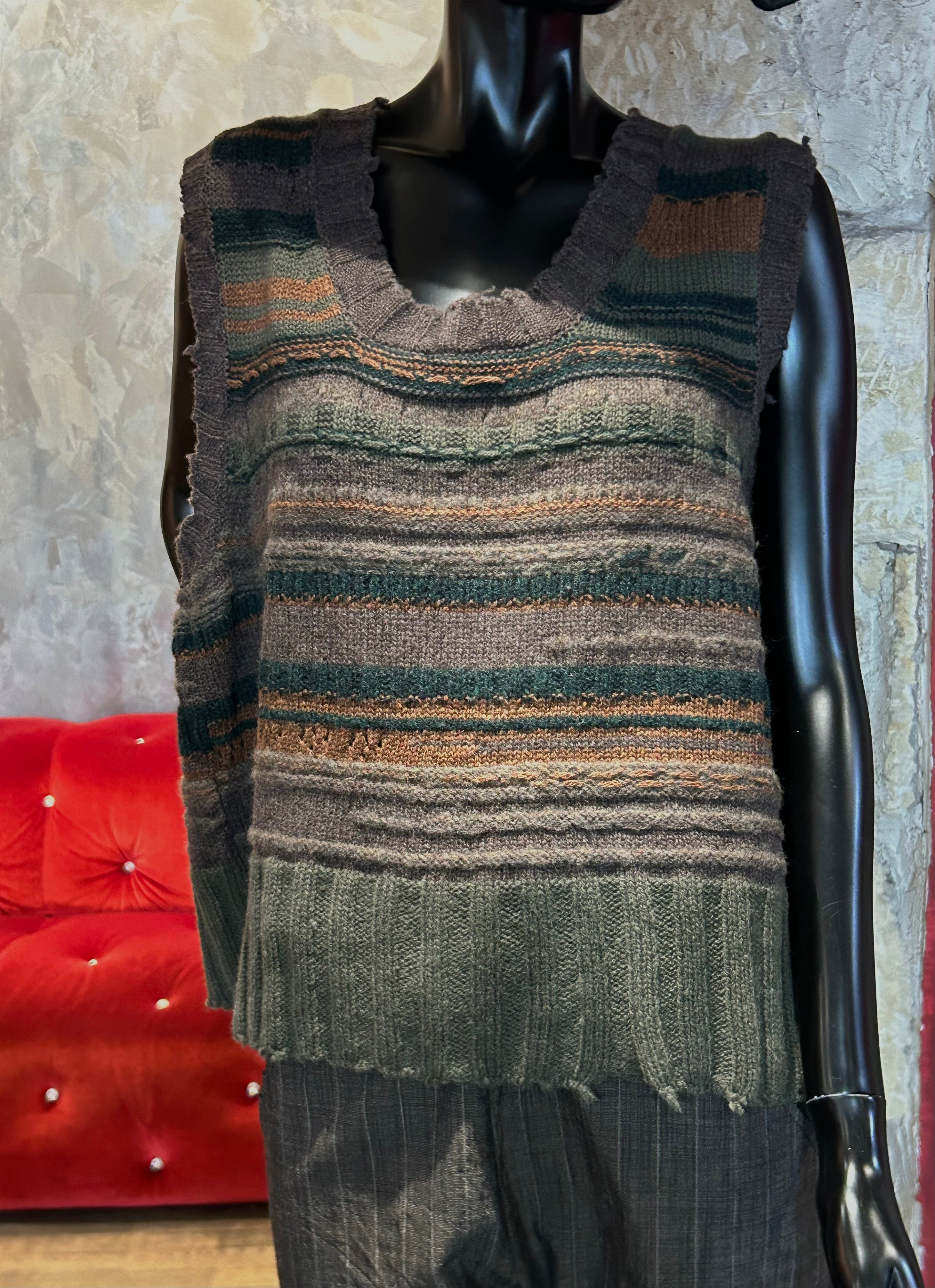 PULL SANS MANCHES A BANDES