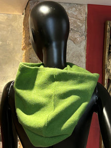 CAGOULE ÉCHARPE VERT POMME