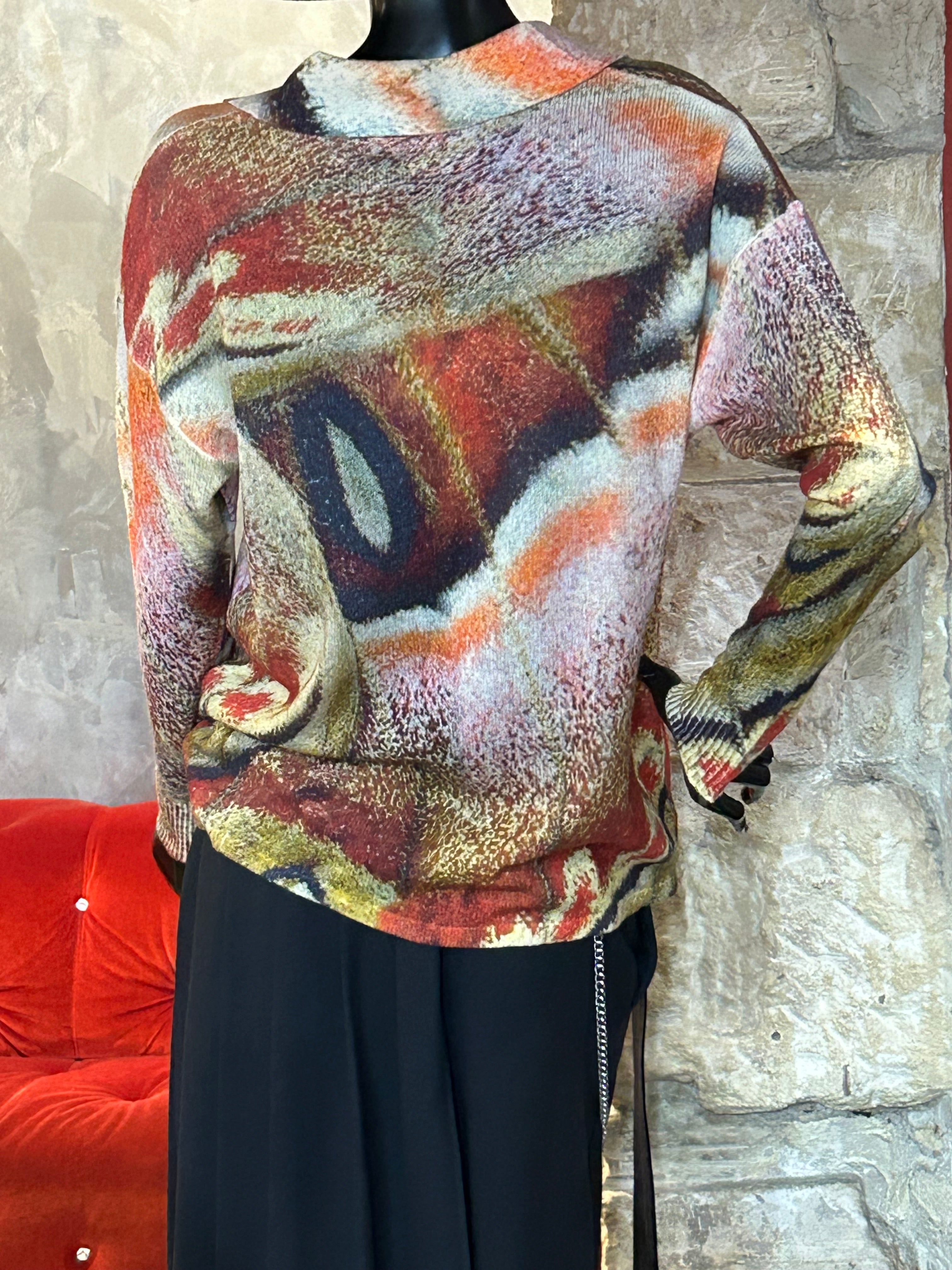 CARGIGAN A POIL CACHEMIRE MULTICOLORE