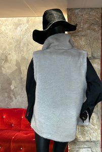 PERFECTO SANS MANCHES FAUX VISON
