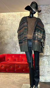 PULL COL ROND OVER SANS MANCHES CAMEL