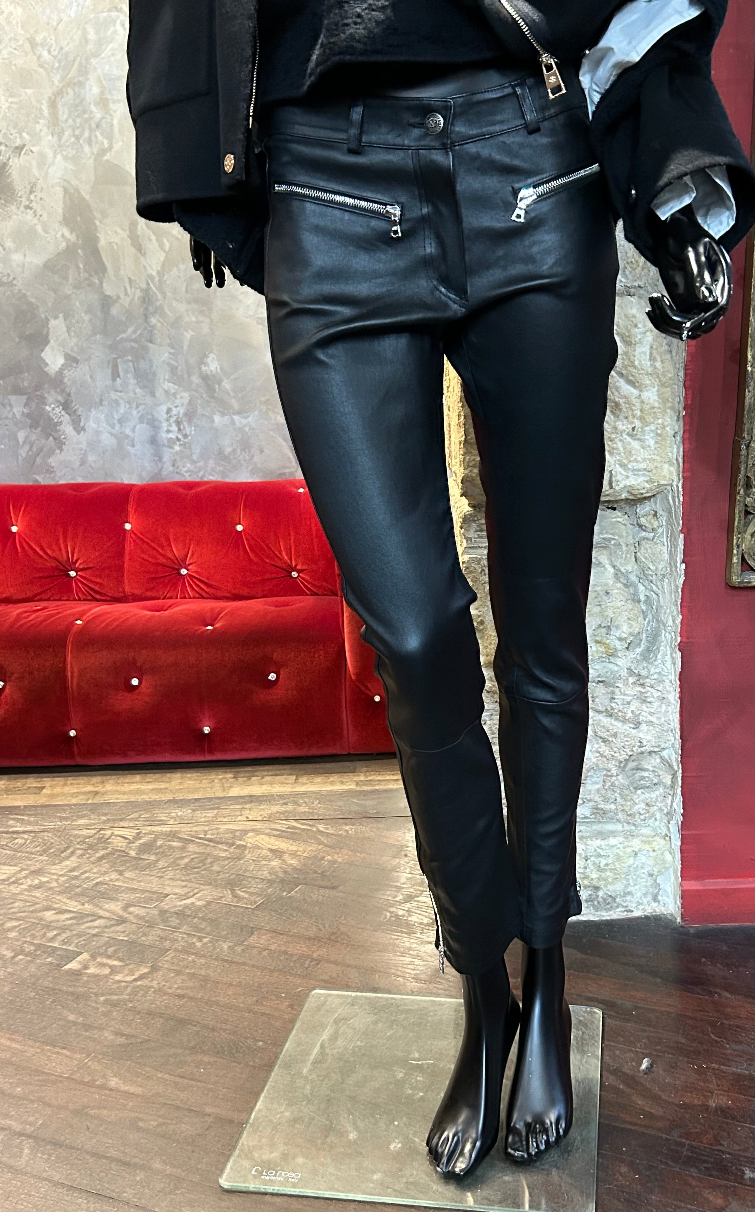 BIKER CUIR STRETCH VENTCOUVERT