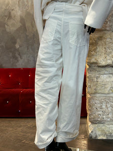 Pantalon velours zip biais