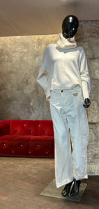 Pantalon velours zip biais