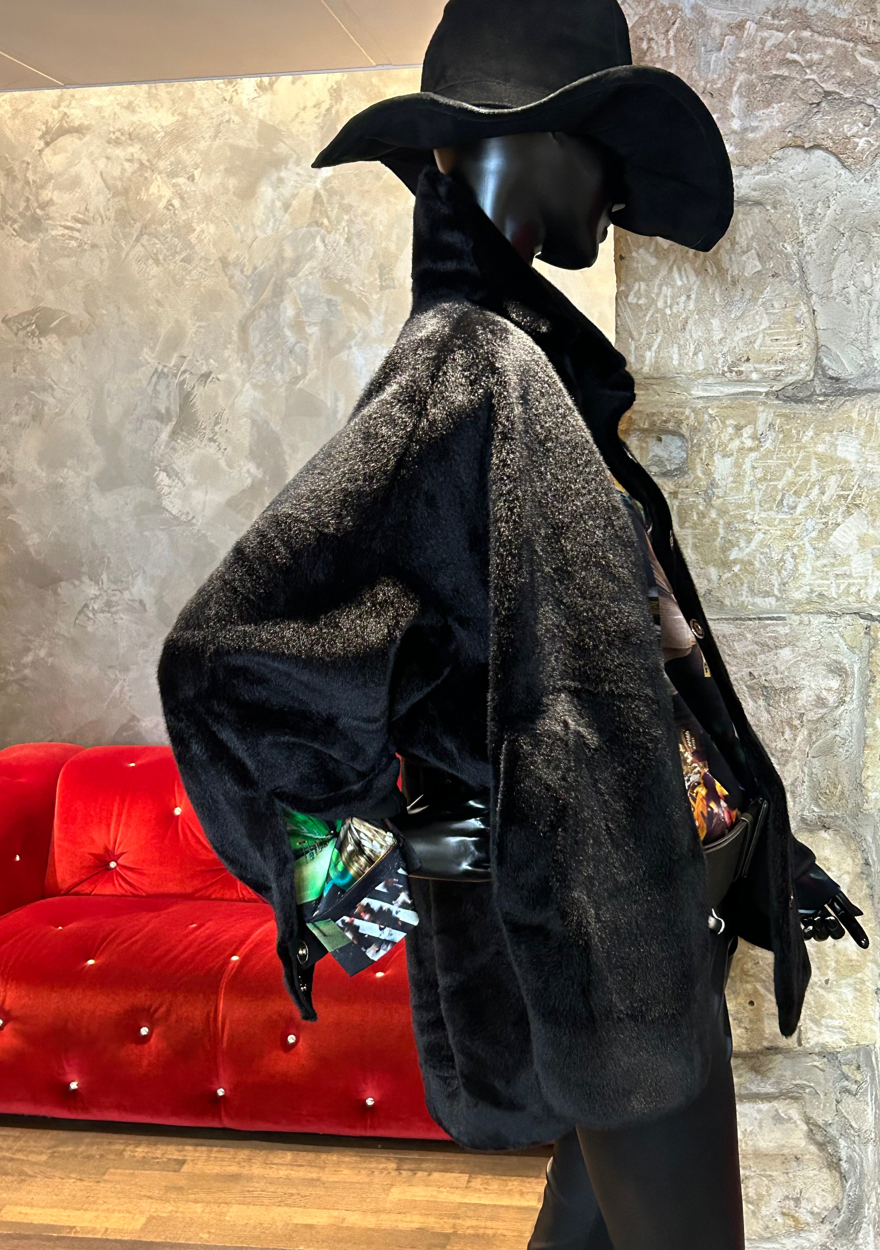 SUR CHEMISE EN FAUSSE FOURRURE