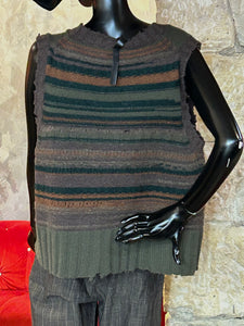 PULL SANS MANCHES A BANDES