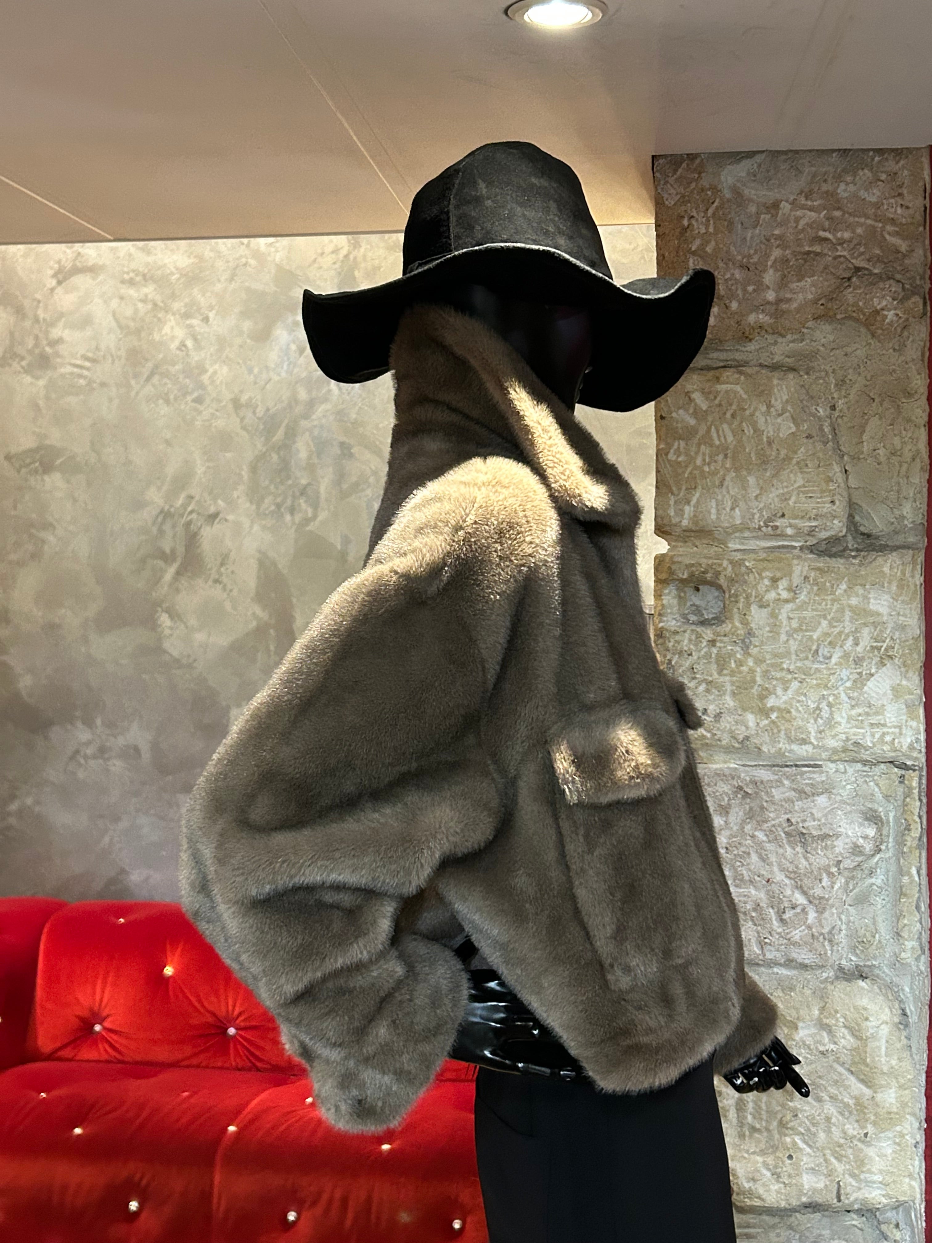 BLOUSON BOMBER FAUSSE FOURRURE