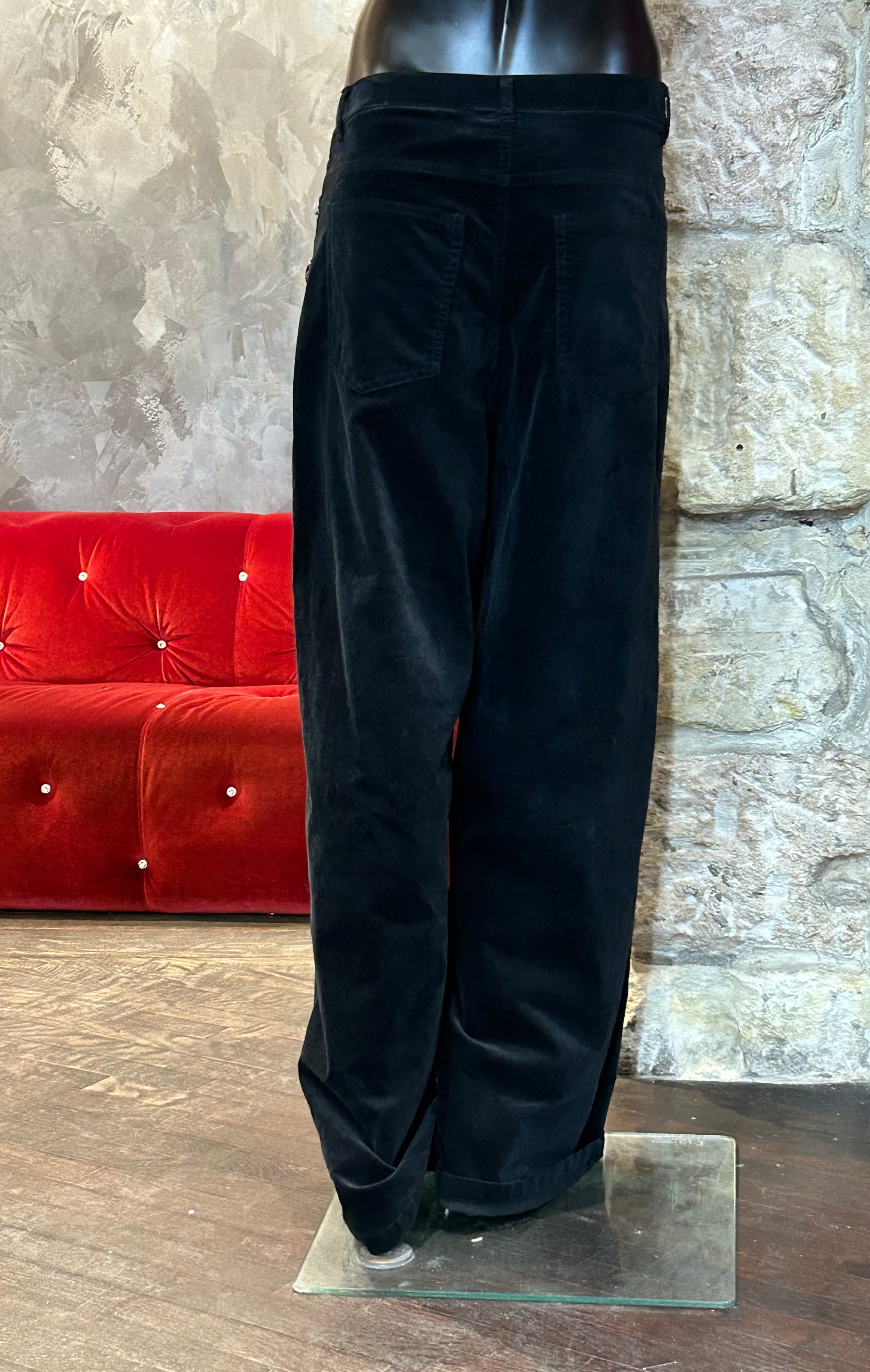 PANTALON VELOURS ZIP BIAIS