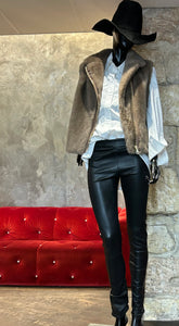 PERFECTO FAUSSE FOURRURE SANS MANCHES