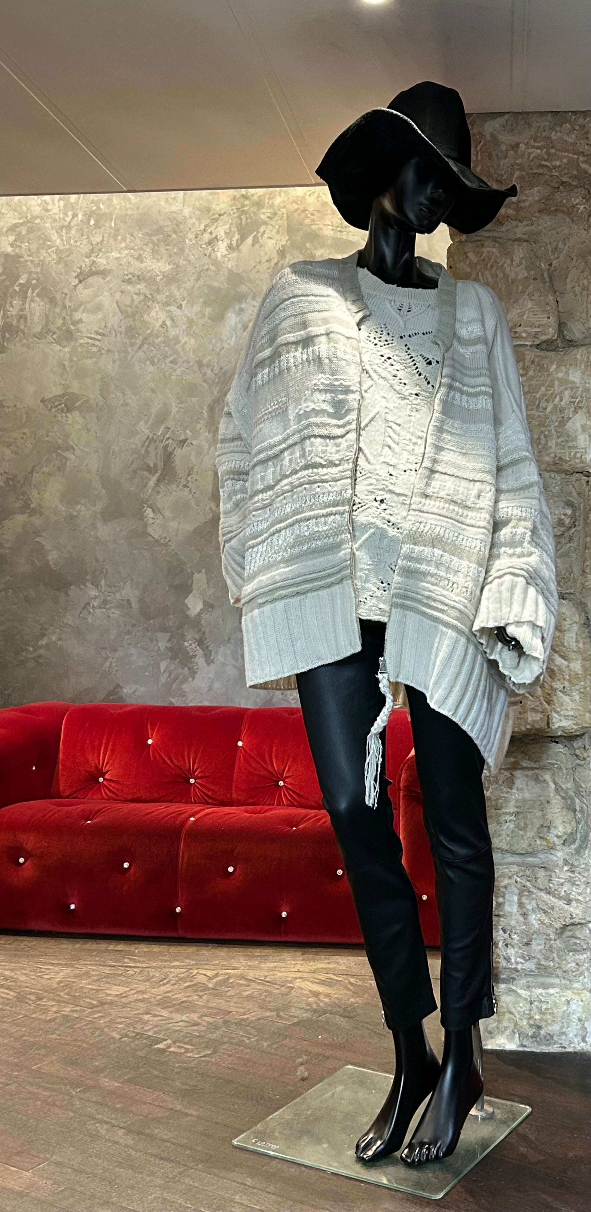 VESTE MAILLE OVER ZIPPEE