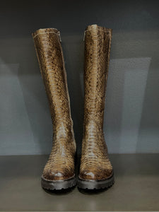 BOTTES BIKER PYTHON STRETCH TAUPE