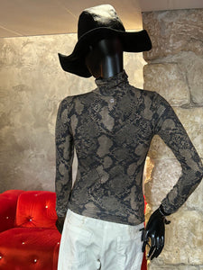 PULL CHAUSSETTE COL MONTANT PYTHON