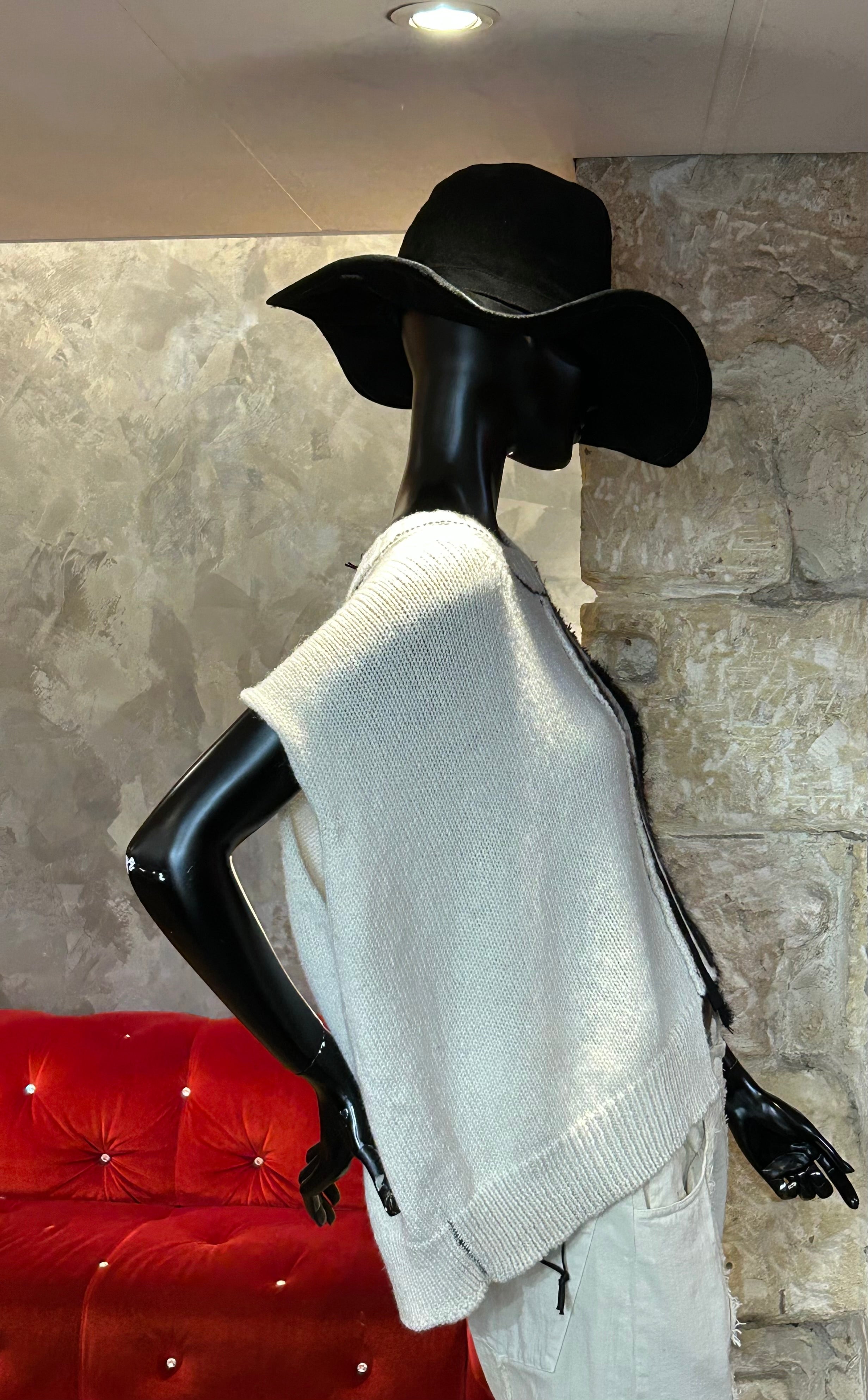 PULL SANS MANCHES BICOLORE