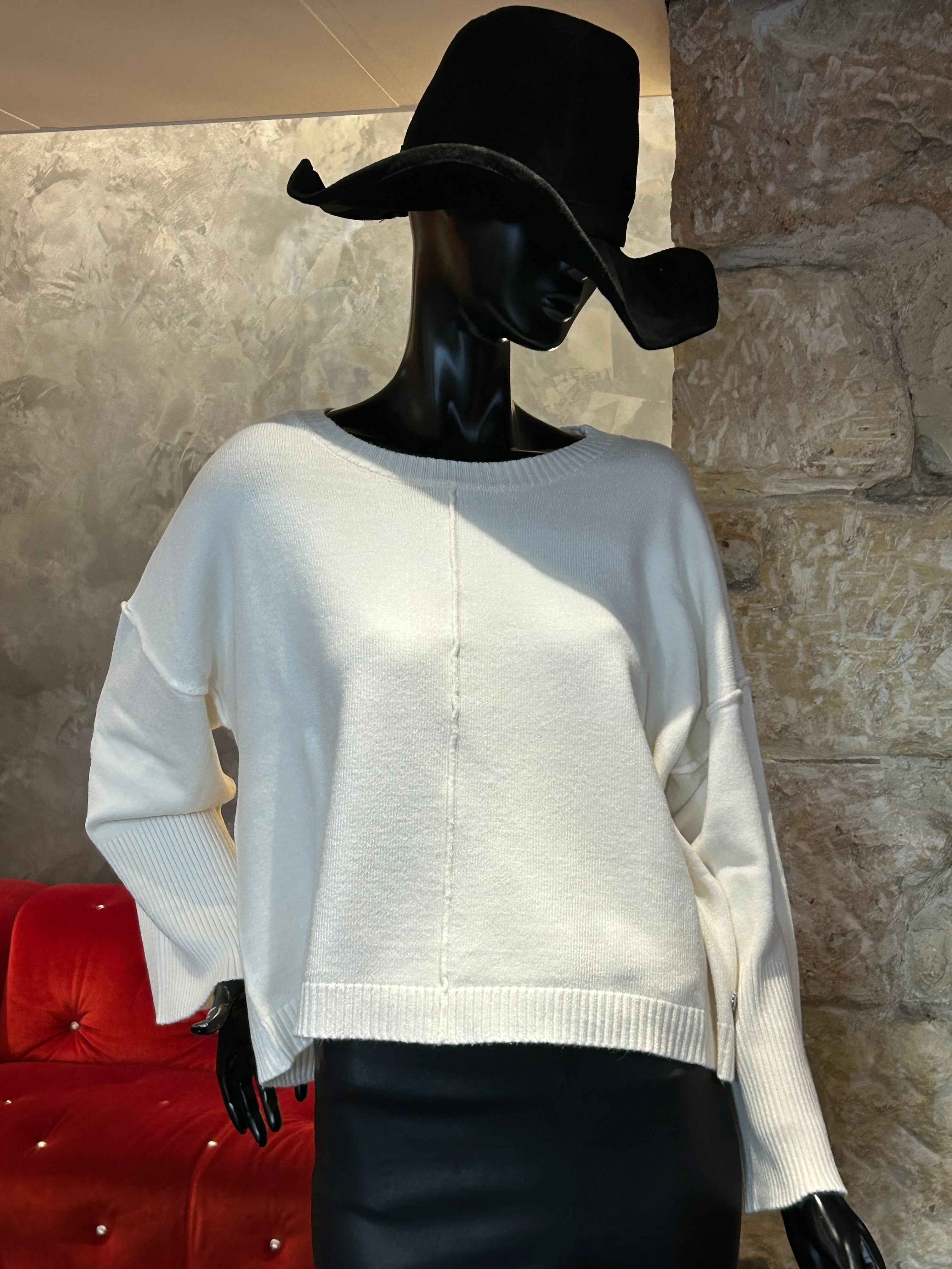 PULL ECRU VOL AMOVIBLE