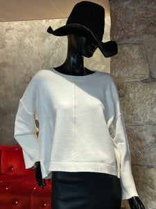 PULL ECRU VOL AMOVIBLE