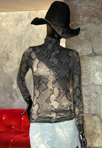 PULL CHAUSSETTE COL MONTANT PYTHON