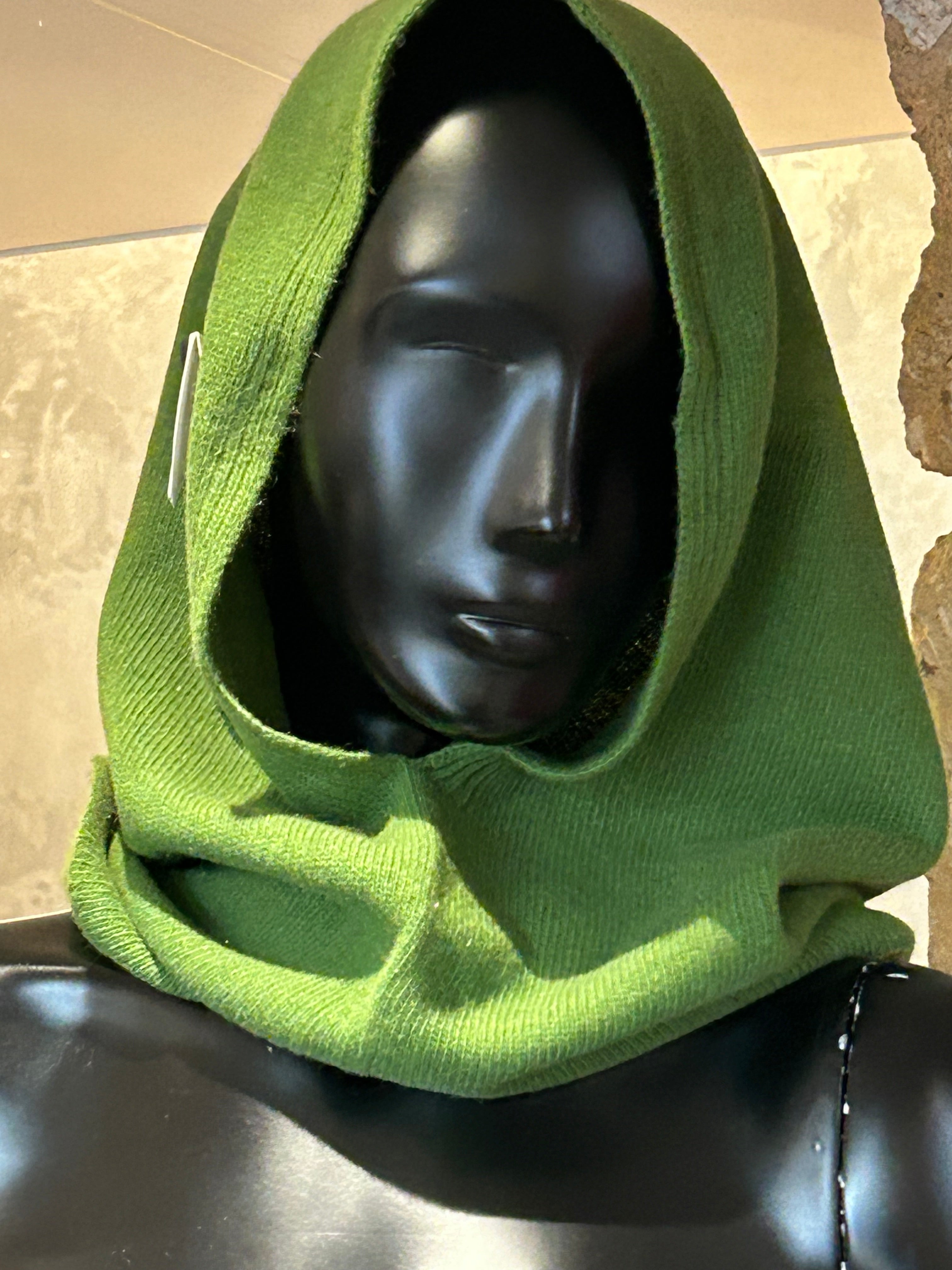 CAGOULE ÉCHARPE VERT POMME