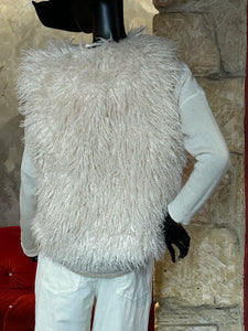 GILET FAUSSE FOURRURE MONGOLIE