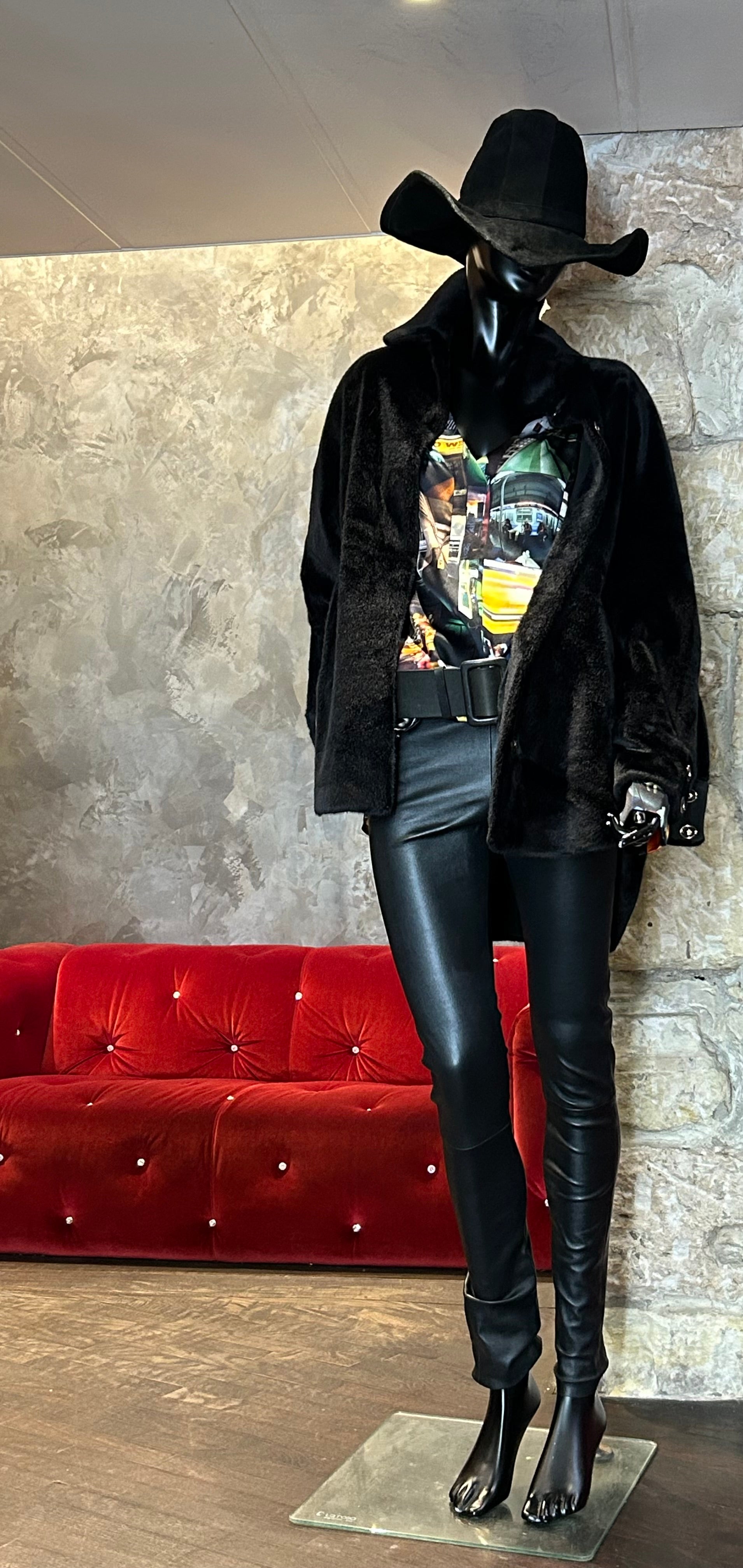 SUR CHEMISE EN FAUSSE FOURRURE