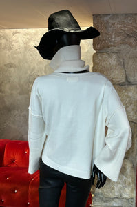 PULL ECRU VOL AMOVIBLE