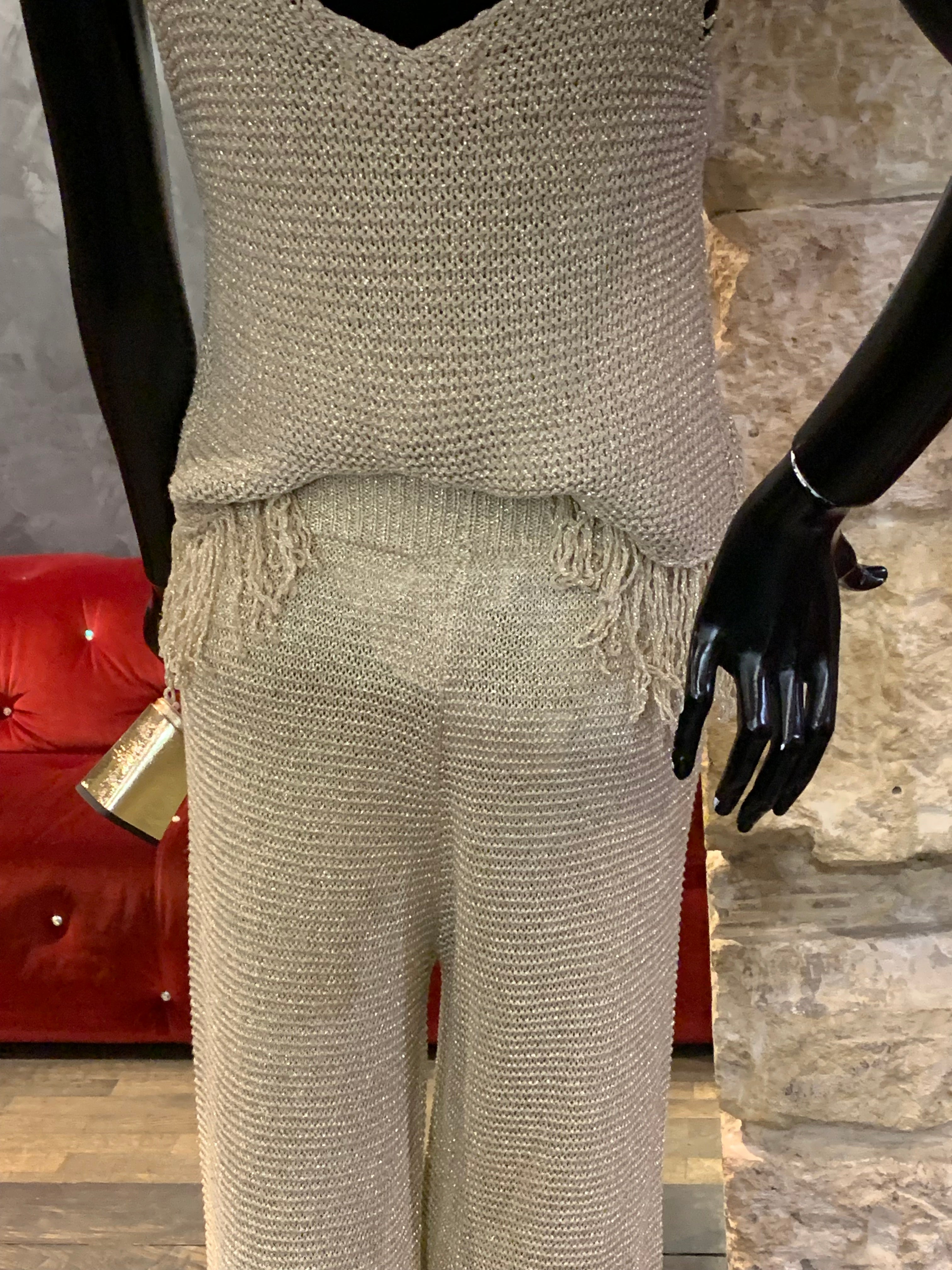 PANTALON MAILLE DORÉE