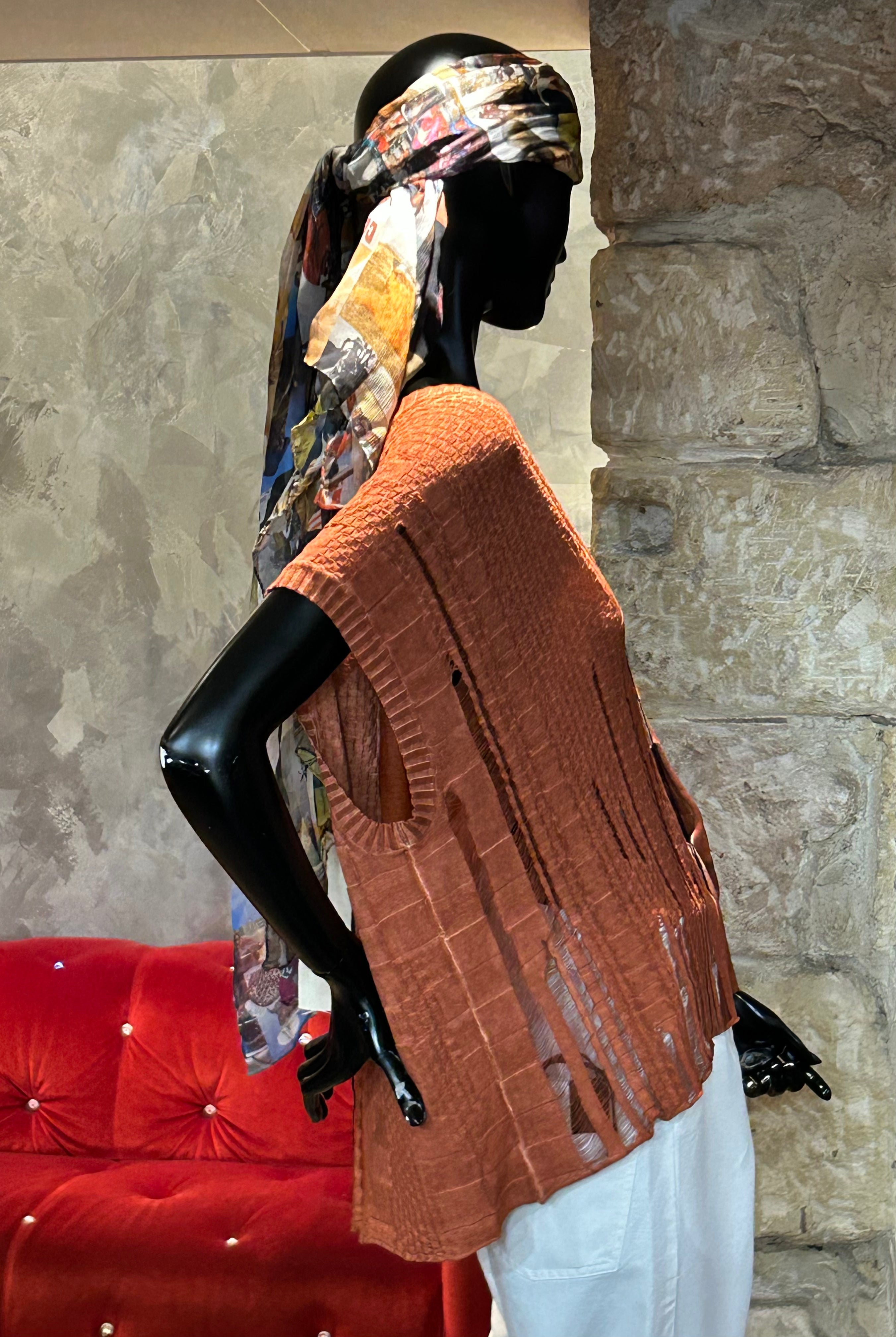 TOP MAILLE TERRACOTTA