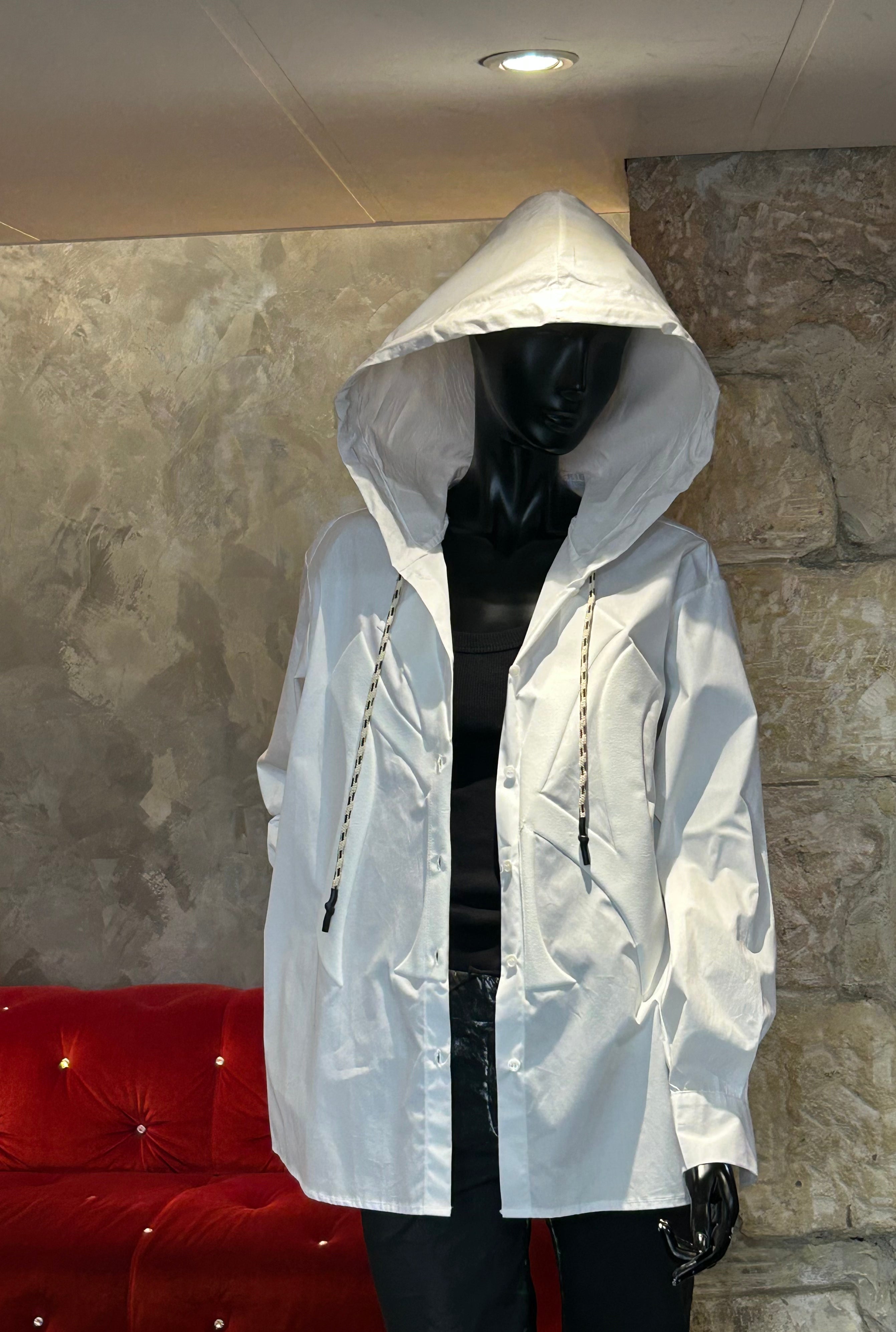 CHEMISE VESTE À CAPUCHE