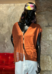 TOP MAILLE TERRACOTTA
