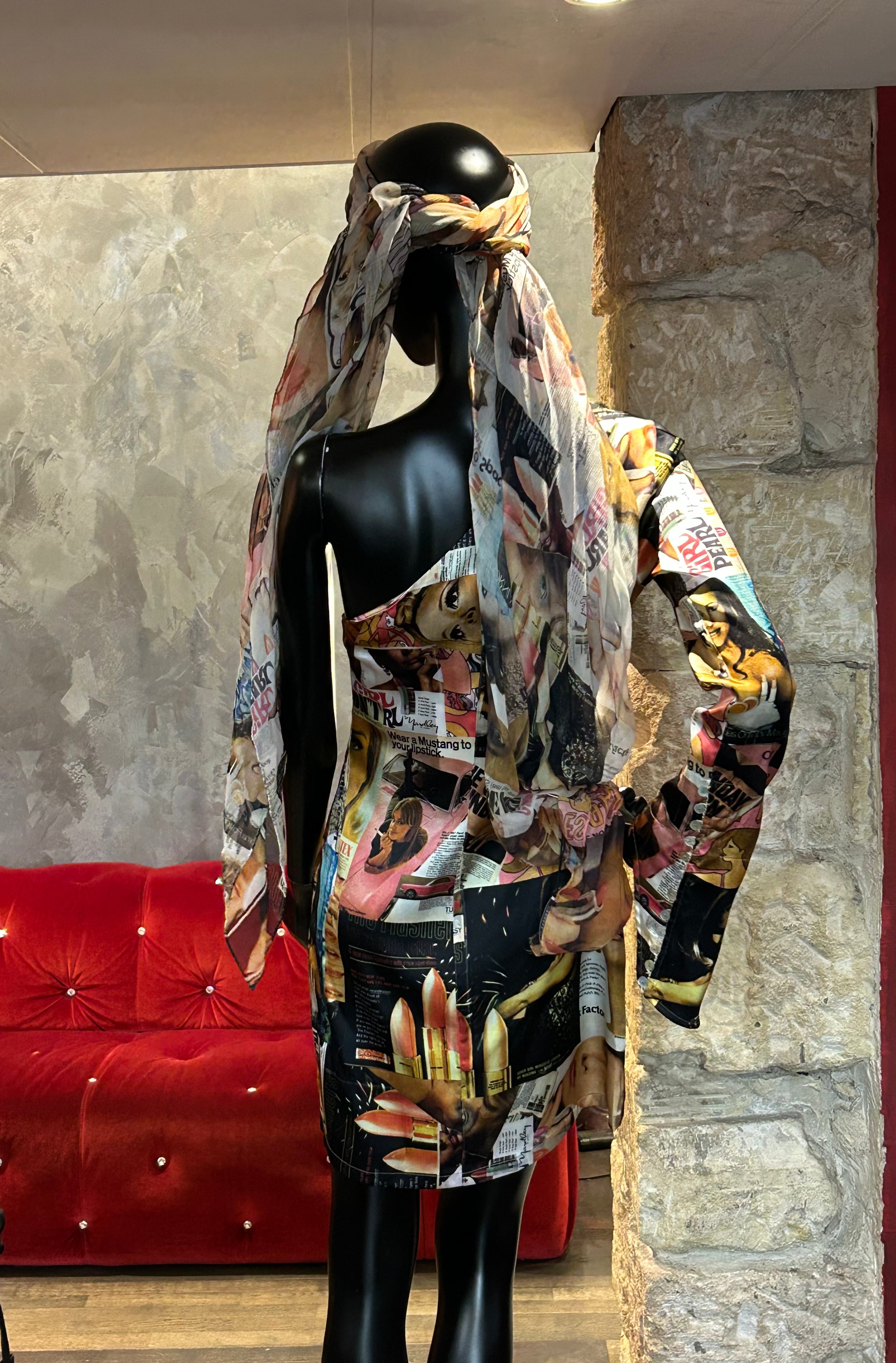 ROBE ASYMÉTRIQUE LIPSTICK