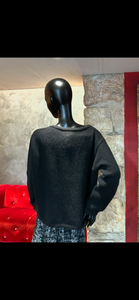 PULL COL ROND NOIR BABY ALPAGA