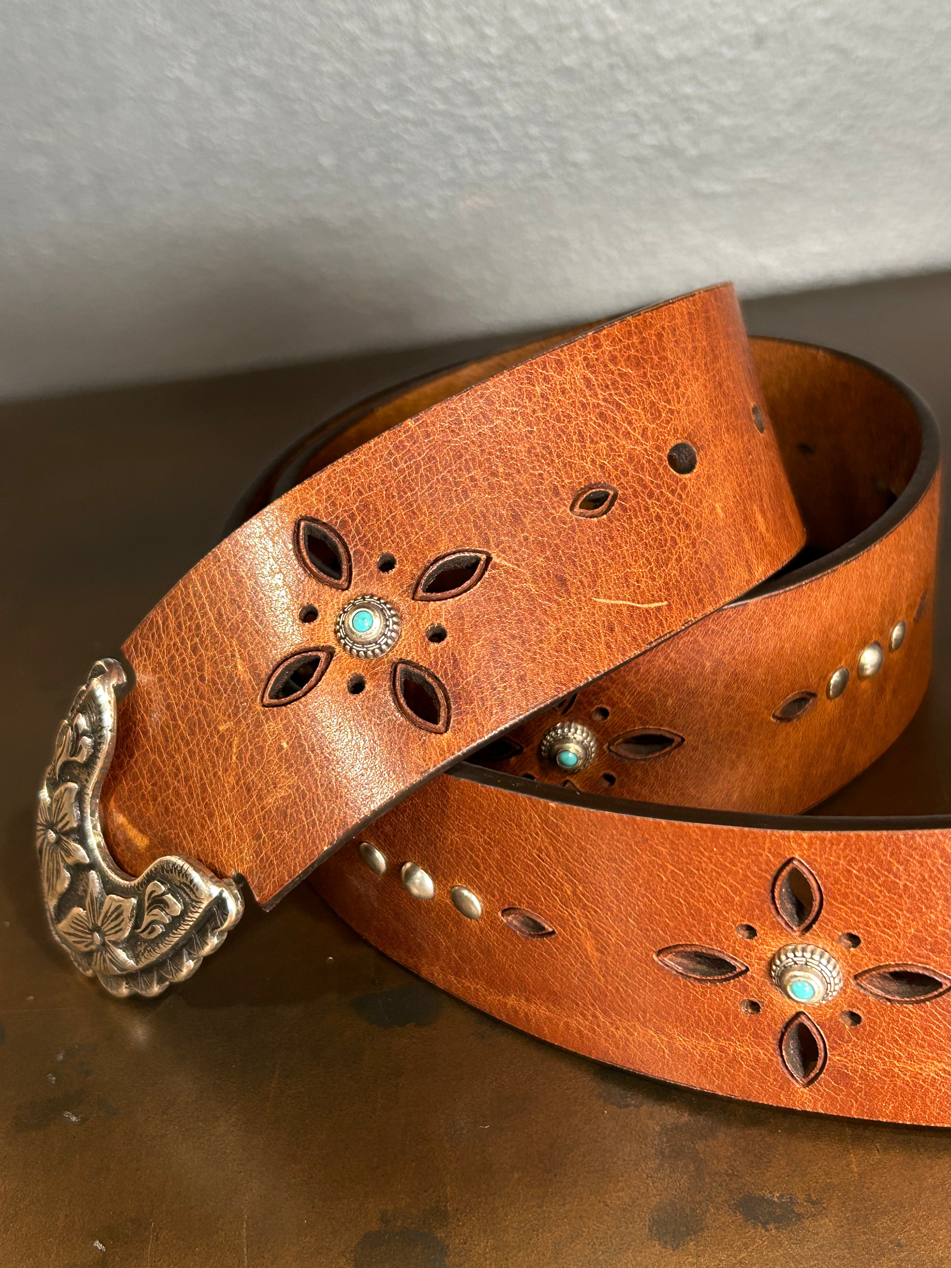 CEINTURE WESTERN TAN