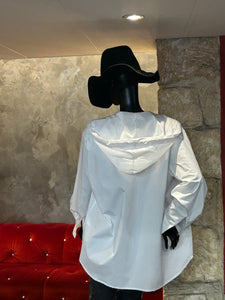 CHEMISE VESTE À CAPUCHE