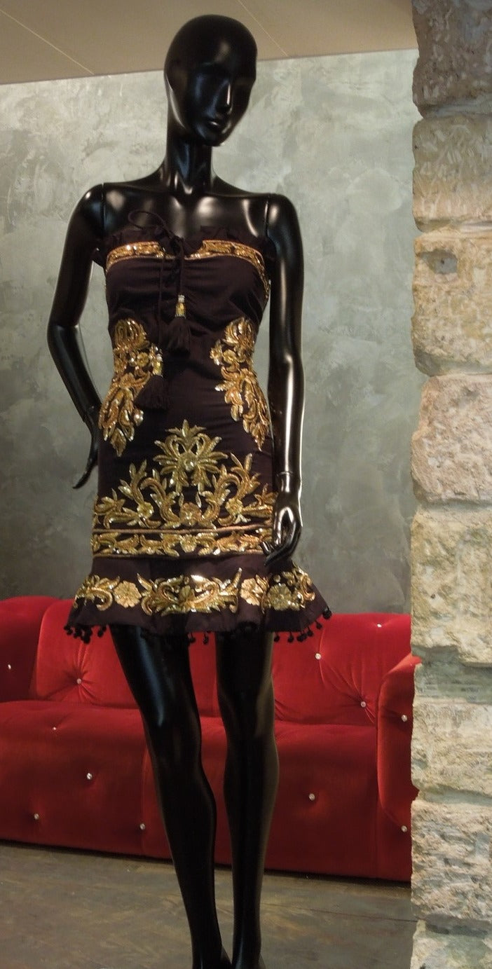 ROBE BLACK OLD GOLD