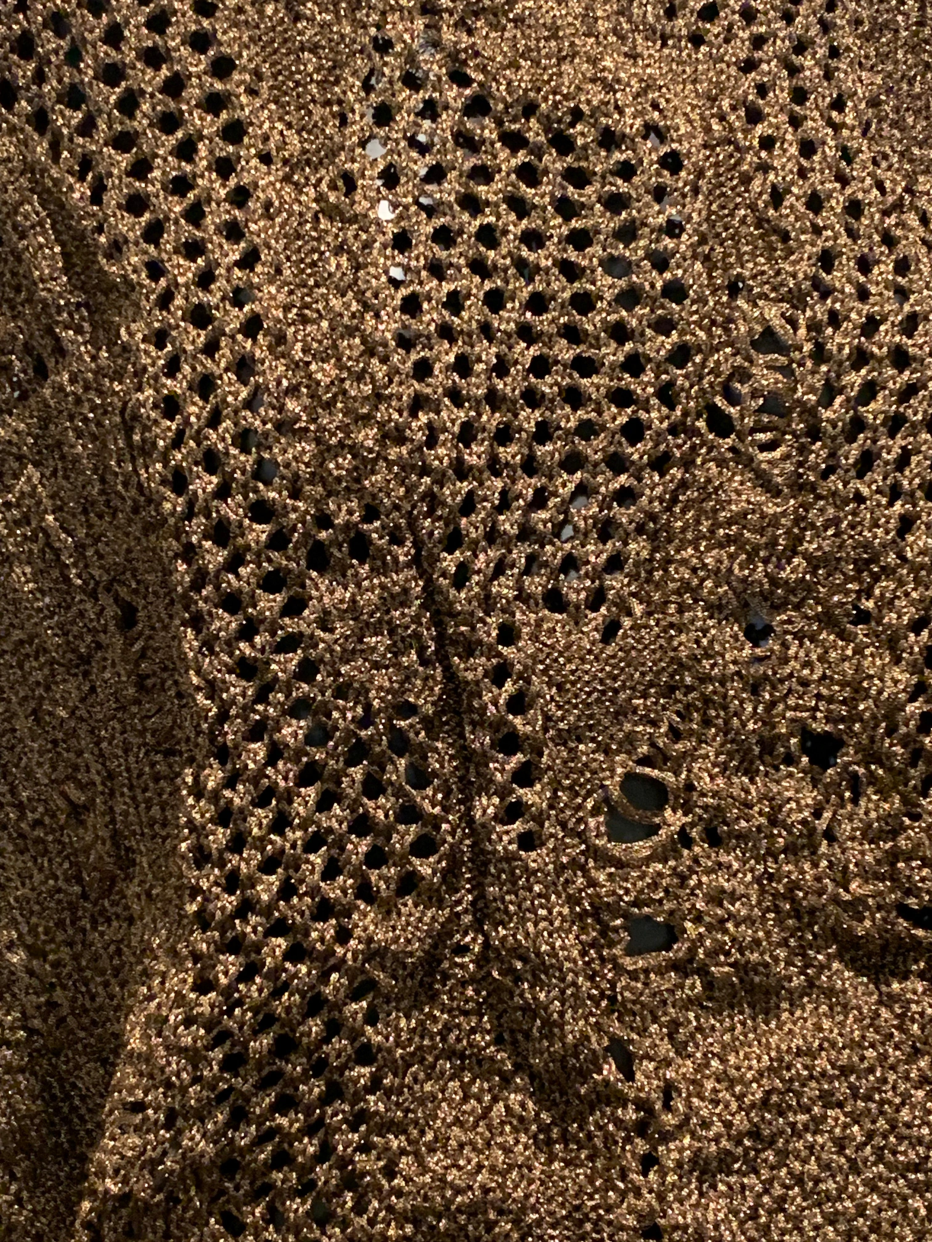 MAILLE SANS MANCHES MÉTAL BRONZE