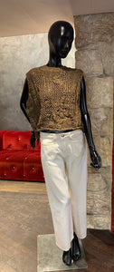 MAILLE SANS MANCHES MÉTAL BRONZE